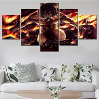 Modulinis HD Spausdintas Paveikslas Namų Dekoras 5 Skydai Attack on Titan Anime Tapyba Drobės Plakatas Sienos Menas Svetainė Modernus Dekoras 20X35 20X45 20X55cm