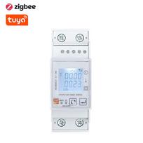 Tuya ZigBee vienfazis išmanusis belaidis kreipiamojo bėgio elektros skaitiklis dvikrypčiai saulės energijai ZigBee version įvairiaspalvis