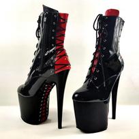 20cm Moteriški ploni kulniukai kulkšnies batai Platformos Batai Naktinis klubas Cosplay Sexy Pumps Pole Dance Batai 39 juoda