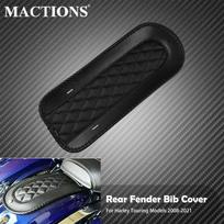 Motociklo juodos odinės galinio sparno seilinukas Solo sėdynės užvalkalas skirtas Harley Touring Road King Street Electra Glide FLHX FLHR Solo Seat Cover