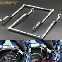 ZORBYZ chromo motociklo plieninis reguliuojamas balno krepšio atramos strypo šoninis tvirtinimo laikiklis, tinka Kawasaki Honda Yamaha Suzuki gray