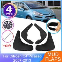 4x skirtas Citroen Grand C4 Picasso MK1 2007–2013 m. Sparnas Priekiniai Galiniai Purvasaugiai Apsaugos nuo purslų Ratų apsauga nuo purslų