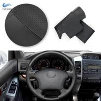 Automobilio vairo juodas odinis dangtelis skirtas Toyota Land Cruiser Prado 120 4Runner Highlander Hilux Tacoma Tundra Lexus