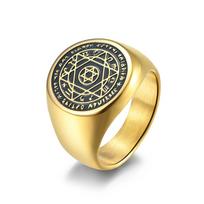 12 zodiako žvaigždyno Dovydo žvaigždės žiedas, madingi aukso spalvos nerūdijančio plieno žiedai moterims, vyrams, papuošalai, gimtadienio dovana 7