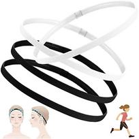 4 Pieces Thick Sports Elastic Headbands Elastic Hair Band Sport Headband Non-Slip Hair Bands for Women and Man Running Yoga 9x8x1cm