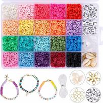 6 mm polimerinio molio karoliukų rinkinys, 3000 vienetų, „pasidaryk pats“ priedų rinkinys, skirtas „Boho“ apyrankėms, karolių gamyba, raidės, „pasidaryk pats“ priedų rinkinys 1 pcs