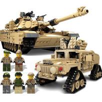 KAZI 10 000 amžiaus karinis M1A2 Abrams tanko patrankos deformacijos Hummer automobilio blokai plytų vaikams Without Box