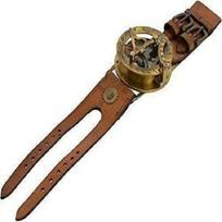 Steampunk saulės laikrodis žalvarinis kompasas riešo laikrodis odinis apyrankė žalvarinis riešo laikrodžio kompasas geriausia jūrinė dovana 6,35 cm brown