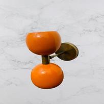 Diabolo sieninė lemputė, metalinė ir žalvario Stilnovo stiliaus žalvarinė sieninė šviestuvas, miegamojo apšvietimas 24.13 cm oranžinė