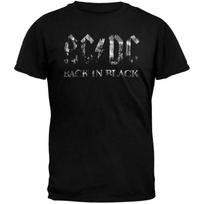 „Ac DC Back In Black“ folijos logotipo marškinėliai S