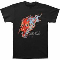 Johnny Winter Dragon Tattoo medvilniniai juodi marškinėliai C517 XXXXL gray