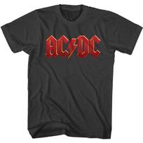 Acdc Vintage Red Logo Metal Rock Band Album Concert Tour Merch Top Unisex marškinėliai S