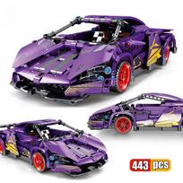 KAZI 443pcs City Sports Car Technical Super Racing Building Blocks Classical Sport Racer Mechanical Vehicle Bricks Toys Children