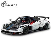 1443 vnt. Techninis Pagani Zonda sportinio automobilio modelio konstruktorius, surenkami kaladėlės, transporto priemonės žaislų kolekcija, dovanos suaugusiems berniukams