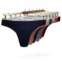 Moteriškos Seksualios G-String Medvilninės T-formos Kelnaitės Vienspalvės Trumpikės Moteriški Apatiniai Lingerie 6 vnt./rinkinys M