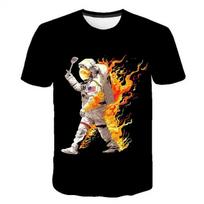 Kids Astronaut Clothing T Shirts Costume 3D Printing Girls Boys Children T-Shirt Baby Short Sleeves Astronauts Tops Tees Clothes 100