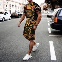 Prabangūs 3D spausdinimo Havajų vyriški komplektai T-shirt šortai Nauji vasaros 2 dalių aprangos komplektai Sportinis kostiumas Vyriški oversized drabužiai Streetwear 4XL
