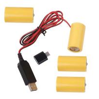 97cm USB į 6V LR14 C dummy bateriją kabelis 4 LR14 C baterijoms žaislui, pulteliams, vandens šildytuvui, žibintuvėliams