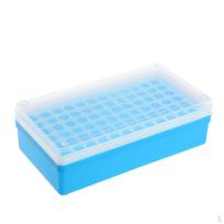 Laboratorinis 72 lizdų 1,5 ml/2 ml mėlynas mėgintuvėlių stovas laikiklis dėžutė