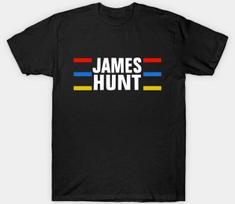 Britų lenktynininkas Jamesas Huntas Pasaulio „Formulės-1“ čempionatas Mclaren Unisex marškinėliai S
