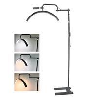 Andoer 36W pusmėnulio formos užpildo lemputė grindų LED vaizdo lemputė 3200K-5600K pritemdoma metaliniu apšvietimu EU Plug juoda