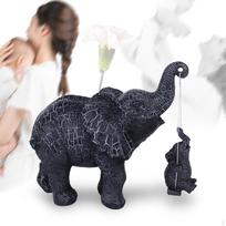 Dramblio statula figūrėlė Motinos dienos dovana, amatai, gyvūnų skulptūra, ornamentas black