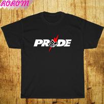 Marškinėliai Pride Fighting Championships Logotipas Juodi Pilki Balti Tamsiai Mėlyni Unisex T-shirt S