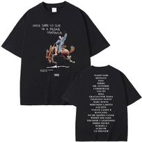 Reperis Bad Bunny Niekas nežino, kas nutiks rytoj Albumo grafiniai marškinėliai Unisex WoUnisex marškinėliaiUnisex Hip Hop Medvilniniai Oversized viršus 4XL