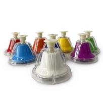 Stalo varpeliai 8 natos Metaliniai rankiniai varpai vaivorykštės muzikos varpai mušamieji instrumentai lygūs kraštai šventės 8pcs įvairiaspalvis