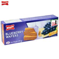 Bissin mėlynių vafliai 100 gx 1 vnt / 3 vnt / 6 vnt / 12 vnt - tailandietiškas užkandis 100 g