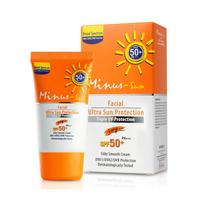 Minus-Sun Veido itin apsauga nuo saulės, Triguba UV apsauga, SPF50+ PA+++ Plačios spektro (Dramblio kaulas), Dermatologiškai patikrinta, 15 g. - Odos priežiūra 15 g.