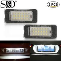 2 vnt. balti 18SMD automobilio LED valstybinio numerio apšvietimo lempos karoliukai, skirti BMW Mini Cooper R56 R57 R58 R59 automobilio šviesos šaltinio klaidai