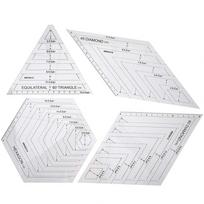 4 vnt. skaidrios siuvimo dygsniavimo liniuotė, skirta „pasidaryk pats“ rankų darbo siuvėjui