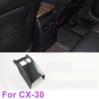 For Mazda CX-30 CX30 2020 Accessorie Car Interior Styling Carbon Fiber Style Armrest Rear AC Air Condition Vent Outlet Panel Cover Case