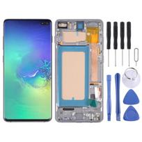 TFT LCD ekranas, skirtas Samsung Galaxy S10+ SM-G975 skaitmeniniam įrenginiui, visas komplektas su rėmeliu, nepalaiko pirštų atspaudų identifikavimo juoda