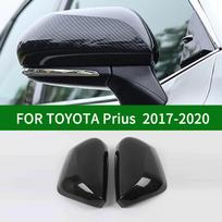Skirtas TOYOTA PRIUS Prime 2017- automobiliui galinio vaizdo veidrodėlio dangtelio apdaila, priedai juodas anglies pluošto šoninis posūkio žibintas