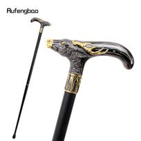 Auksinė juoda Sika elnio galva, vaikščiojimo lazdelė, madinga dekoratyvinė lazda Gentleman Elegant Cosplay Lazdelės Knob Crosier 93cm juoda