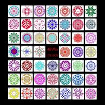 48 Mandala auxiliary painting template Mandala stone painting creative DIY handmade template