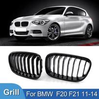 BMW 1 serijos F20 F21 116i 118i grotelės automobilio priekinėms grotelėms, blizgios juodos lenktyninės grotelės 2011–2014 m. priedams