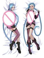 180 cm Character Jinx pagalvės užvalkalas Dakimakura Otaku apkabinantis kūną Cosplay pagalvės užvalkalas dvipusis spausdintas pagalvės užvalkalas 40x120cm Peach Skin