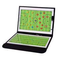Dvipusis sulankstomas trenerio taktinis lenta, nešiojamas PVC futbolo/soccer magnetinis strategijos klipboardas su rašikliu ir trintuku green