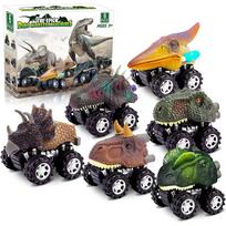 Dinozaurų žaislai 3 metų berniukams, Dinozaurų žaislai atgal, 6 komplektų automobilių žaislai, Kalėdų gimtadienio dovanos vaikams 1 2 3 4 5 6 metų berniukų mergaitės 7x6x5cm