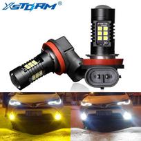 2vnt Super Bright H11 Led H8 9005 9006 HB4 HB3 Car 3030SMD LED rūko žibintų lemputės 12V 6000K baltas 3000K auksinis automatinis rūko žibintas DRL vairavimo žibintas H8 balta
