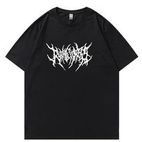 Gotikiniai gatvės pankai Unisex marškinėliai, juodi korėjietiški dideli marškinėliai, harajuku marškinėliai su grafika, moteriški dropshipping'ai, hiphopas L