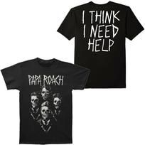 Papa Roach Manau, kad man reikia pagalbos Portretas Slim Fit Marškinėliai S S