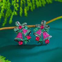 CMM Vintage Green Rose Red Daugiaspalviai CZ cirkonio auskarai moterims Retro papuošalai Dovanų Vestuvių Papuošalai įvairiaspalvis