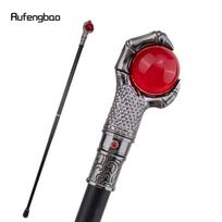 Sidabrinė Drakono Letena Laiko Raudoną Stiklinį Rutulį Walking Cane Madingas Dekoratyvinis Lazdas Elegantiškas Džentelmeno Cosplay Piūklas 93cm raudona