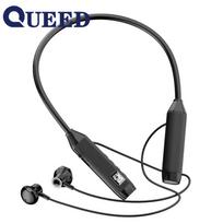 Pakabinamos Bluetooth ausinės, didelė baterija, magnetinis diržas, skaitmeninis ekranas, sportinis bėgimas, pakabinamas belaidis Bluetooth, ilgas baterijos veikimo laikas juoda