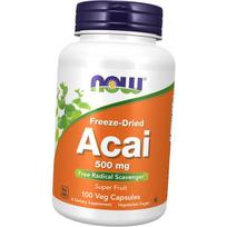 Ekologiškos Acai uogos, Acai 500, Now Foods 100 daržovių kepurėlių (71128057) 100vcaps
