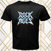 Rock Of Ages Brodvėjaus Šou Logotipas Juodi Unisex Marškinėliai S